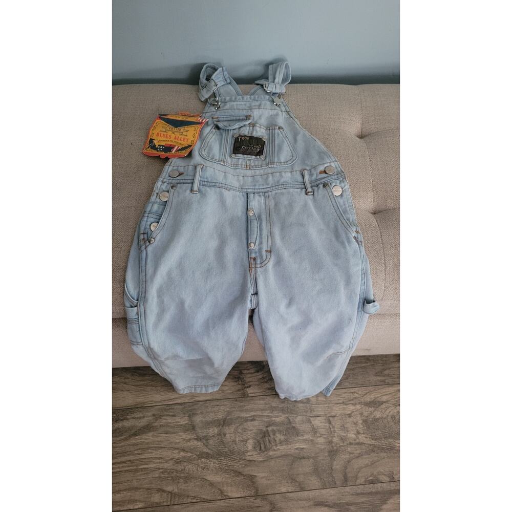 Vintage Kids Streetwear Cotler True Blues Alley Denim Overalls Sz 5 NOS